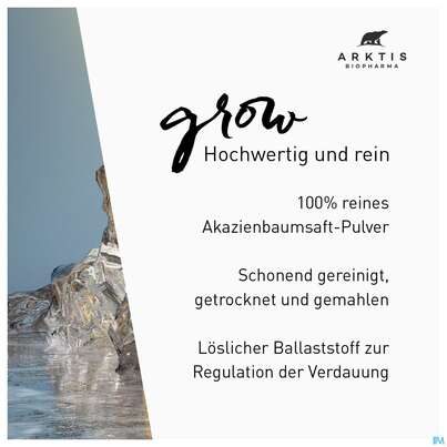 Sie sehen eine Packung Akazienfaser Pulver Arktis Grow Nf 300g, Produktbild: 05 Akazienfaser Pulver Arktis Grow Nf 300g, A-Nr.: 5713905 - 05