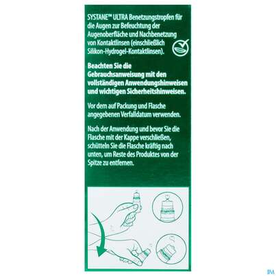 Sie sehen eine Packung Augentropfen Systane/ultra Benetzungstropfen Unkonserviert 10ml, Produktbild: 03 Augentropfen Systane/ultra Benetzungstropfen Unkonserviert 10ml, A-Nr.: 5423679 - 03