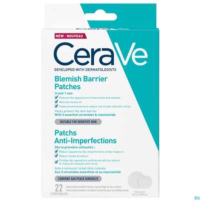 Sie sehen eine Packung Cerave Anti-unreinheiten Patches 22st, Produktbild: 01 Cerave Anti-unreinheiten Patches 22st, A-Nr.: 5969740 - 01