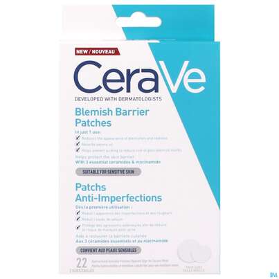 Sie sehen eine Packung Cerave Anti-unreinheiten Patches 22st, Produktbild: 03 Cerave Anti-unreinheiten Patches 22st, A-Nr.: 5969740 - 03