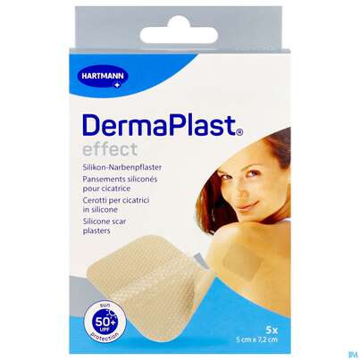 Sie sehen eine Packung Dermaplast Narbenpflaster 7,2x 5cm 5st, Produktbild: 01 Dermaplast Narbenpflaster 7,2x 5cm 5st, A-Nr.: 5969898 - 01