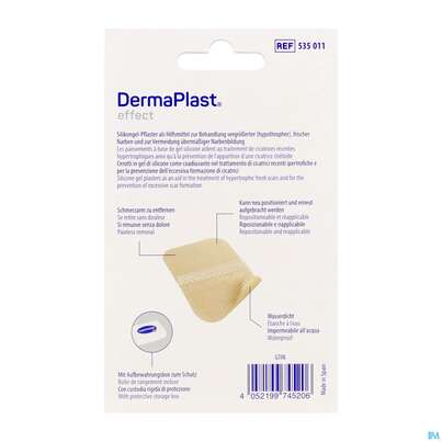 Sie sehen eine Packung Dermaplast Narbenpflaster 7,2x 5cm 5st, Produktbild: 03 Dermaplast Narbenpflaster 7,2x 5cm 5st, A-Nr.: 5969898 - 03