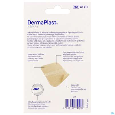 Sie sehen eine Packung Dermaplast Narbenpflaster 7,2x 5cm 5st, Produktbild: 04 Dermaplast Narbenpflaster 7,2x 5cm 5st, A-Nr.: 5969898 - 04