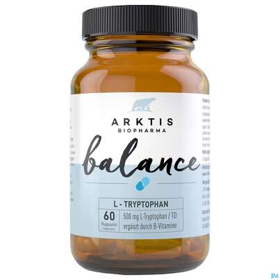 Sie sehen eine Packung L-tryptophan Kapseln Arktis Balance 60st, Produktbild: 03 L-tryptophan Kapseln Arktis Balance 60st, A-Nr.: 4750689 - 03
