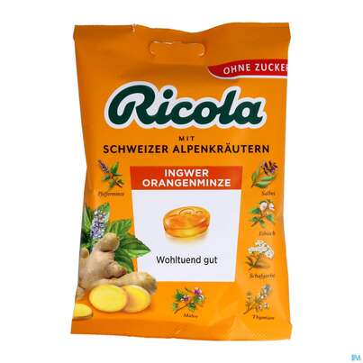 Ricola Zuckerfrei Ingwer Orangenminze Beute 75g, A-Nr.: 5627407 - 01