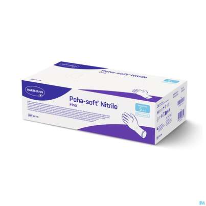 Sie sehen eine Packung Untersuchungshandschuhe Peha/soft/puderfrei Nitrile Unsteril Fino S 150st, Produktbild: 02 Untersuchungshandschuhe Peha/soft/puderfrei Nitrile Unsteril Fino S 150st, A-Nr.: 3836526 - 02