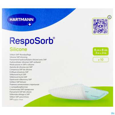 Wundauflagen Resposorb/silicone 8x 8cm 10st, A-Nr.: 5891073 - 01