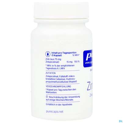 Sie sehen eine Packung Zink Kapseln 15 Zinkpicolinat Pure Encapsulationsz13a 30st, Produktbild: 05 Zink Kapseln 15 Zinkpicolinat Pure Encapsulationsz13a 30st, A-Nr.: 5907779 - 05