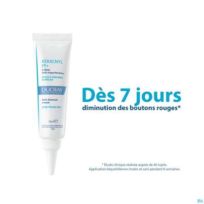 Sie sehen eine Packung Ducray Keracnyl Pp+ Creme Gegen Hautunreinheiten 30ml, Produktbild: 17 Ducray Keracnyl Pp+ Creme Gegen Hautunreinheiten 30ml, A-Nr.: 5564397 - 17