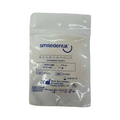 Sie sehen eine Packung Spangengummis 3/16 leicht latexfarben, Produktbild: 01 Spangengummis 3/16 leicht latexfarben, A-Nr.: 6123749 - 01
