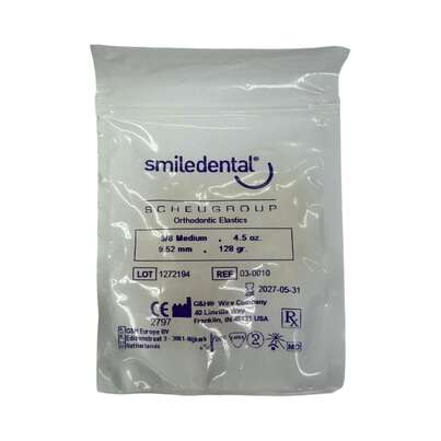 Sie sehen eine Packung Spangengummis 3/16 stark latexfarben, Produktbild: 01 Spangengummis 3/16 stark latexfarben, A-Nr.: 6123778 - 01