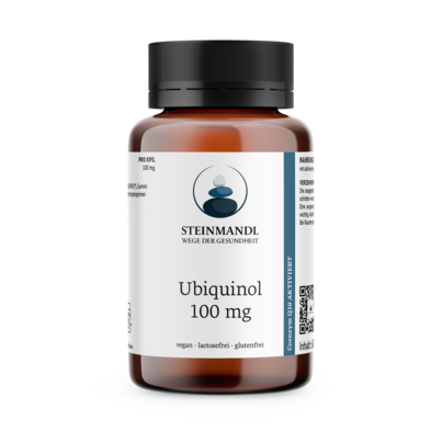 Sie sehen eine Packung Ubiquinol 100 mg, Produktbild: 01 Ubiquinol 100 mg, A-Nr.: 6041974 - 01