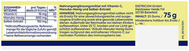 Zirkulin Manuka Honig Gums 75G, A-Nr.: 6142273 - 04