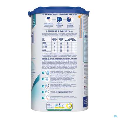 Sie sehen eine Packung Aptamil Milch-fertignahrung Anti-reflux Spezialnahrung 800g, Produktbild: 08 Aptamil Milch-fertignahrung Anti-reflux Spezialnahrung 800g, A-Nr.: 4882209 - 08