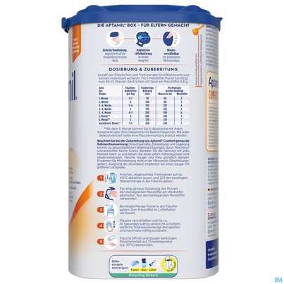 Sie sehen eine Packung Aptamil Milch-fertignahrung Comfort Spezialnahrung 800g, Produktbild: 09 Aptamil Milch-fertignahrung Comfort Spezialnahrung 800g, A-Nr.: 4882215 - 09