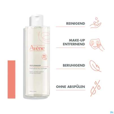 Sie sehen eine Packung Avene Basislinie Mizellenwasser 100ml, Produktbild: 13 Avene Basislinie Mizellenwasser 100ml, A-Nr.: 5939704 - 13