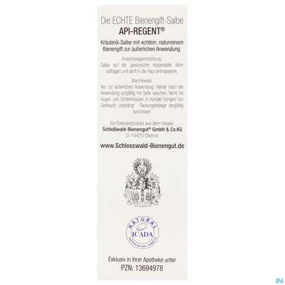 Sie sehen eine Packung Bienengift Salbe Echt Api Regent 50ml, Produktbild: 04 Bienengift Salbe Echt Api Regent 50ml, A-Nr.: 5849467 - 04