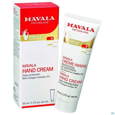 Sie sehen eine Packung Mavala Hand-creme +colagen 50ml, Produktbild: 03 Mavala Hand-creme +colagen 50ml, A-Nr.: 2976716 - 03