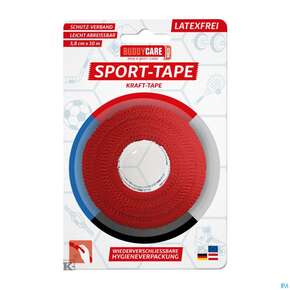 Tape Buddycare/med/sport Latexfrei 3,8cmx 10m Rot 1st, A-Nr.: 5844990 - 01