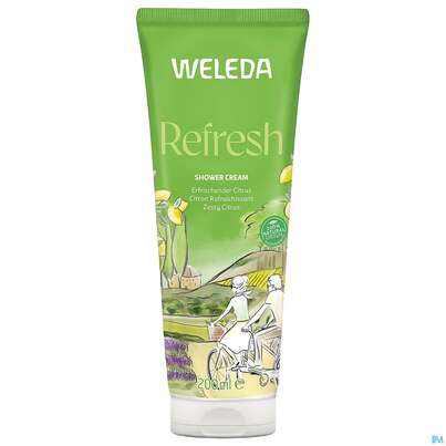 Sie sehen eine Packung Weleda Refresh Shower Cream Citrus 200ml, Produktbild: 02 Weleda Refresh Shower Cream Citrus 200ml, A-Nr.: 5909620 - 02