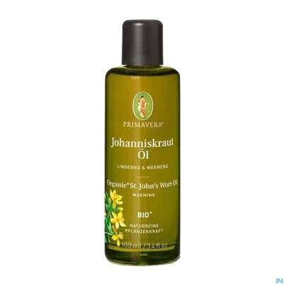 Sie sehen eine Packung Primavera Bio-pflegeoel Johanniskraut 100ml, Produktbild: 01 Primavera Bio-pflegeoel Johanniskraut 100ml, A-Nr.: 2859761 - 01