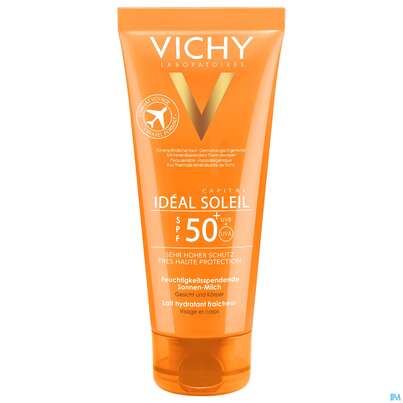 Sie sehen eine Packung Sonnenprodukte Vichy Ideal Soleil Familienmilch Lsf50+ 100ml, Produktbild: 01 Sonnenprodukte Vichy Ideal Soleil Familienmilch Lsf50+ 100ml, A-Nr.: 4604829 - 01