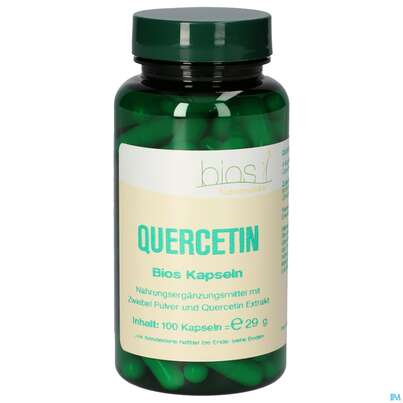 Sie sehen eine Packung Bios Quercetin 100 Kapseln, Produktbild: 01 Bios Quercetin 100 Kapseln, A-Nr.: 3892967 - 01