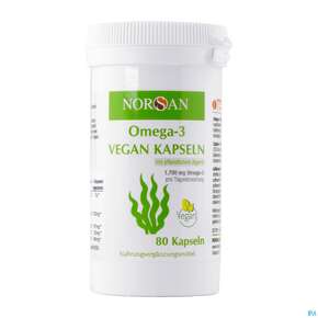 Omega -3 Norsan Kapseln/vegan/pflanz. Algenoel,hochd. 80st, A-Nr.: 5475162 - 01