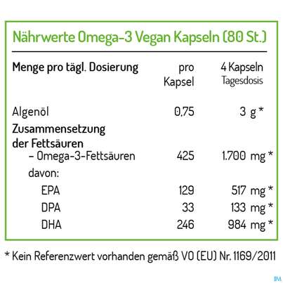 Sie sehen eine Packung Omega -3 Norsan Kapseln/vegan/pflanz. Algenoel,hochd. 80st, Produktbild: 04 Omega -3 Norsan Kapseln/vegan/pflanz. Algenoel,hochd. 80st, A-Nr.: 5475162 - 04