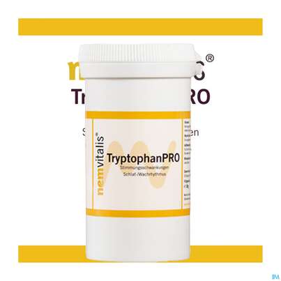 Sie sehen eine Packung Nemvitalis Tryptophan Pro Kapseln L-tryptophan 60st, Produktbild: 09 Nemvitalis Tryptophan Pro Kapseln L-tryptophan 60st, A-Nr.: 4851551 - 09