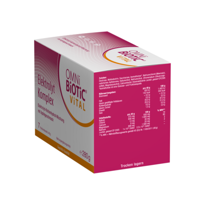 Sie sehen eine Packung OMNi-BiOTiC® ViTAL Elektrolyt Komplex, Produktbild: 03 OMNi-BiOTiC® ViTAL Elektrolyt Komplex, A-Nr.: 6105088 - 03