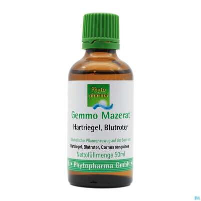 Sie sehen eine Packung Gemmo Mazerat Hartriegel/blutrot Cornus Sanguinea Phytopharma 50ml, Produktbild: 03 Gemmo Mazerat Hartriegel/blutrot Cornus Sanguinea Phytopharma 50ml, A-Nr.: 3107098 - 03