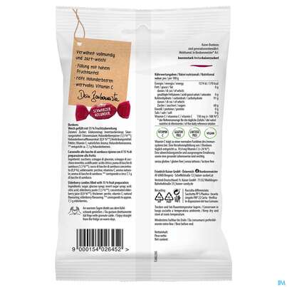 Sie sehen eine Packung Kaiser Bonbons Schwarzer Holunder 2645 90g, Produktbild: 03 Kaiser Bonbons Schwarzer Holunder 2645 90g, A-Nr.: 4042550 - 03