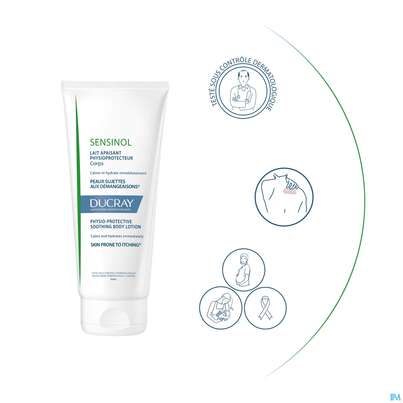 Sie sehen eine Packung Ducray Sensinol Beruhigende Körpermilch 200ml, Produktbild: 11 Ducray Sensinol Beruhigende Körpermilch 200ml, A-Nr.: 4371791 - 11