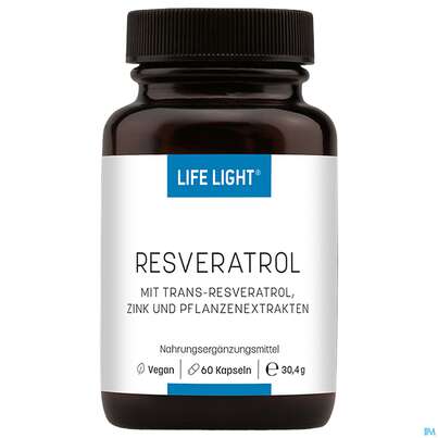 Sie sehen eine Packung Life Light Kapseln Resveratrol 60st, Produktbild: 02 Life Light Kapseln Resveratrol 60st, A-Nr.: 3609836 - 02