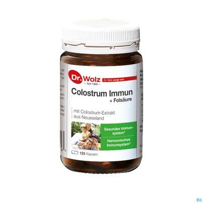 Sie sehen eine Packung Colostrum Kapseln Immun Dr.wolz Nr 60572 125st, Produktbild: 03 Colostrum Kapseln Immun Dr.wolz Nr 60572 125st, A-Nr.: 3137509 - 03