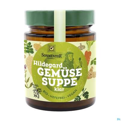 Sie sehen eine Packung Sonnentor Gemuesesuppe Klar Hildegard Glas 01420 120g, Produktbild: 06 Sonnentor Gemuesesuppe Klar Hildegard Glas 01420 120g, A-Nr.: 4389644 - 06