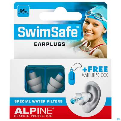 Sie sehen eine Packung Ohrenschutz Alpine Hearing Protection Swimsafe 2st, Produktbild: 02 Ohrenschutz Alpine Hearing Protection Swimsafe 2st, A-Nr.: 3796270 - 02