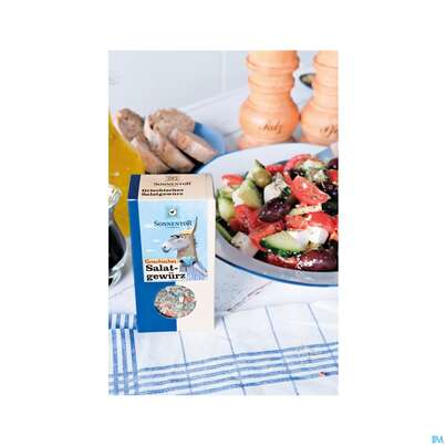 Sie sehen eine Packung Sonnentor Gewuerzmischung/bio Griechischer Salat 01217 35g, Produktbild: 03 Sonnentor Gewuerzmischung/bio Griechischer Salat 01217 35g, A-Nr.: 5743711 - 03