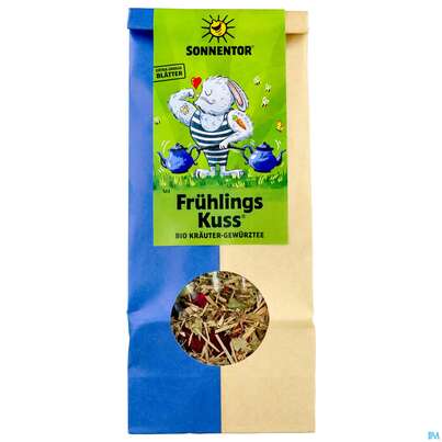 Sie sehen eine Packung Sonnentor Kraeutertee/bio Fruehlingskuss 00974 80g, Produktbild: 02 Sonnentor Kraeutertee/bio Fruehlingskuss 00974 80g, A-Nr.: 3291096 - 02