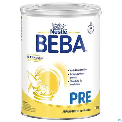 Sie sehen eine Packung Beba Pre Von Geburt An 14507912 1 Stu 800g, Produktbild: 02 Beba Pre Von Geburt An 14507912 1 Stu 800g, A-Nr.: 2680921 - 02