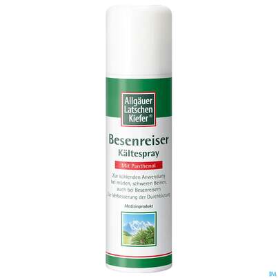 Sie sehen eine Packung Allgaeuer Latschenkiefer Besenreiser Kaeltespray 150ml, Produktbild: 01 Allgaeuer Latschenkiefer Besenreiser Kaeltespray 150ml, A-Nr.: 5730631 - 01