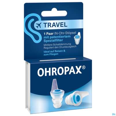 Sie sehen eine Packung Ohrenschutz Ohropax Flight Spezial Filter-1 Paar Pgerf 2st, Produktbild: 05 Ohrenschutz Ohropax Flight Spezial Filter-1 Paar Pgerf 2st, A-Nr.: 4778469 - 05
