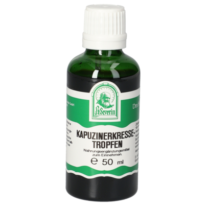 Sie sehen eine Packung KAPUZINERKRESSE TROPFEN 50 ML, Produktbild: 01 KAPUZINERKRESSE TROPFEN 50 ML, A-Nr.: 5695567 - 01