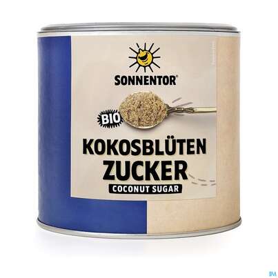 Sie sehen eine Packung Sonnentor Bio Kokosbluetenzucker 97825 300g, Produktbild: 04 Sonnentor Bio Kokosbluetenzucker 97825 300g, A-Nr.: 4389868 - 04