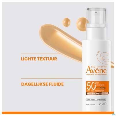 Sie sehen eine Packung Sonnenprodukte Avene Anti/pigmentation Fluid Spf50+ 40ml, Produktbild: 16 Sonnenprodukte Avene Anti/pigmentation Fluid Spf50+ 40ml, A-Nr.: 5899181 - 16
