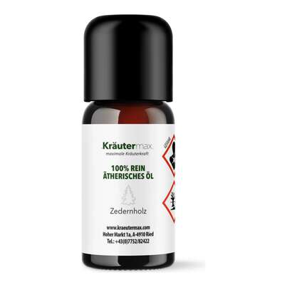 Sie sehen eine Packung Zedernholz Öl 10 ml, Produktbild: 01 Zedernholz Öl 10 ml, A-Nr.: 4732177 - 01
