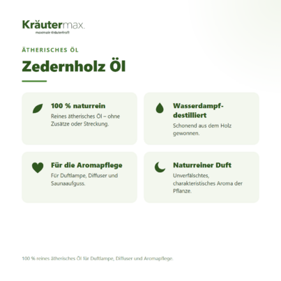 Sie sehen eine Packung Zedernholz Öl 10 ml, Produktbild: 02 Zedernholz Öl 10 ml, A-Nr.: 4732177 - 02