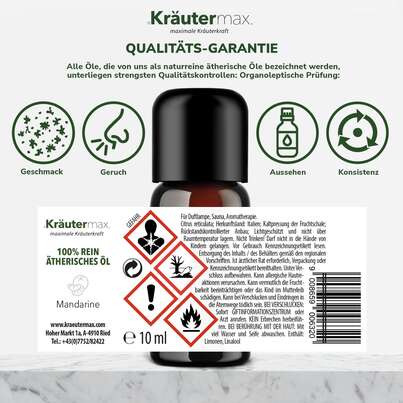 Sie sehen eine Packung Mandarinen Öl 10 ml, Produktbild: 06 Mandarinen Öl 10 ml, A-Nr.: 4318779 - 06