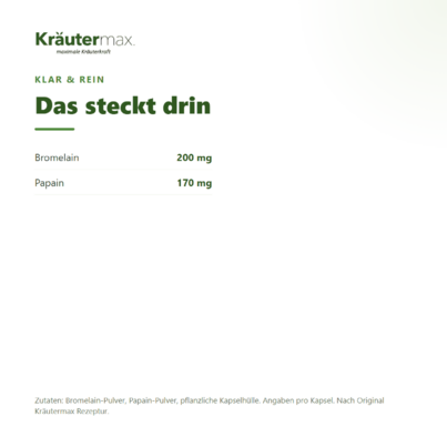 Sie sehen eine Packung Bromelain und Papain Kapseln 90 Stück, Produktbild: 03 Bromelain und Papain Kapseln 90 Stück, A-Nr.: 5746282 - 03